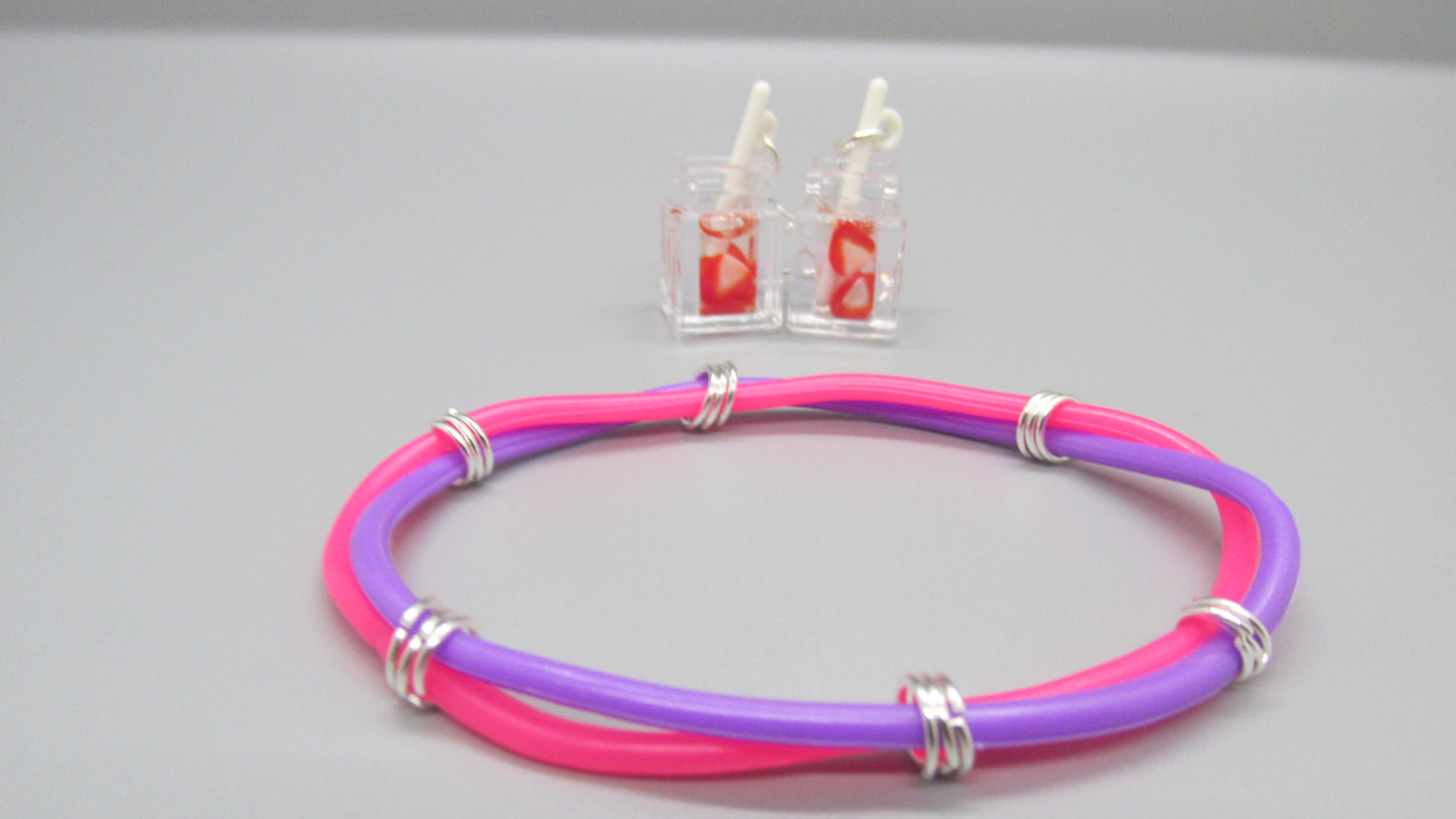 Kids Earring & Bracelet Set- Drink Resin Pendants Catalog 2