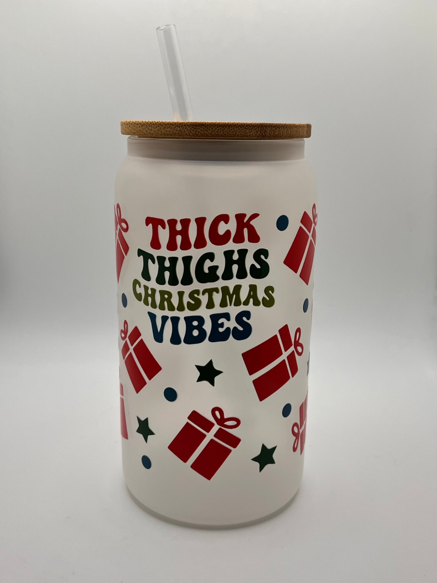 Ready to Ship Custom 16oz Frosted Glass Cup- BOGO 50% SALE
