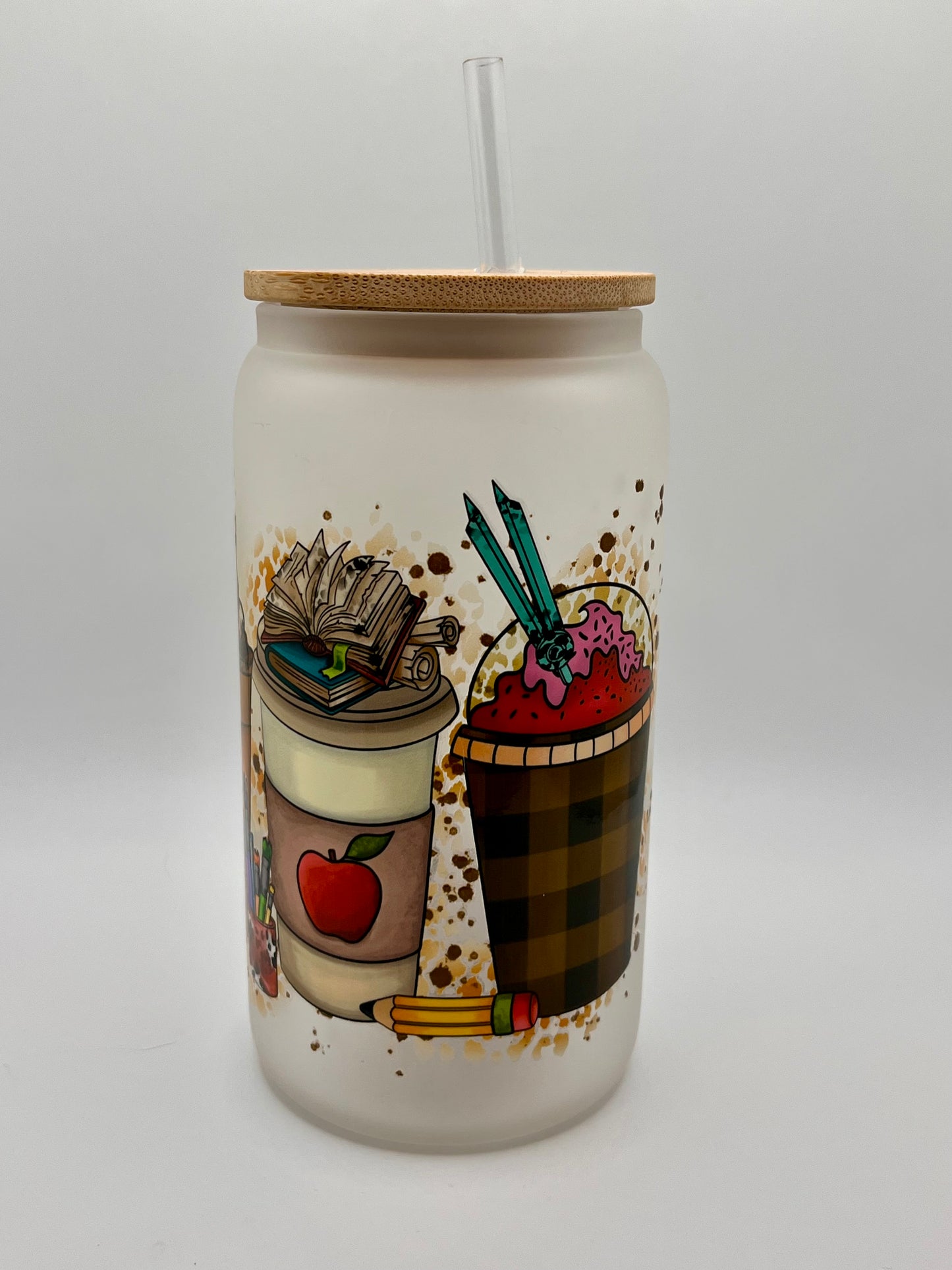 Ready to Ship Custom 16oz Frosted Glass Cup- BOGO 50% SALE