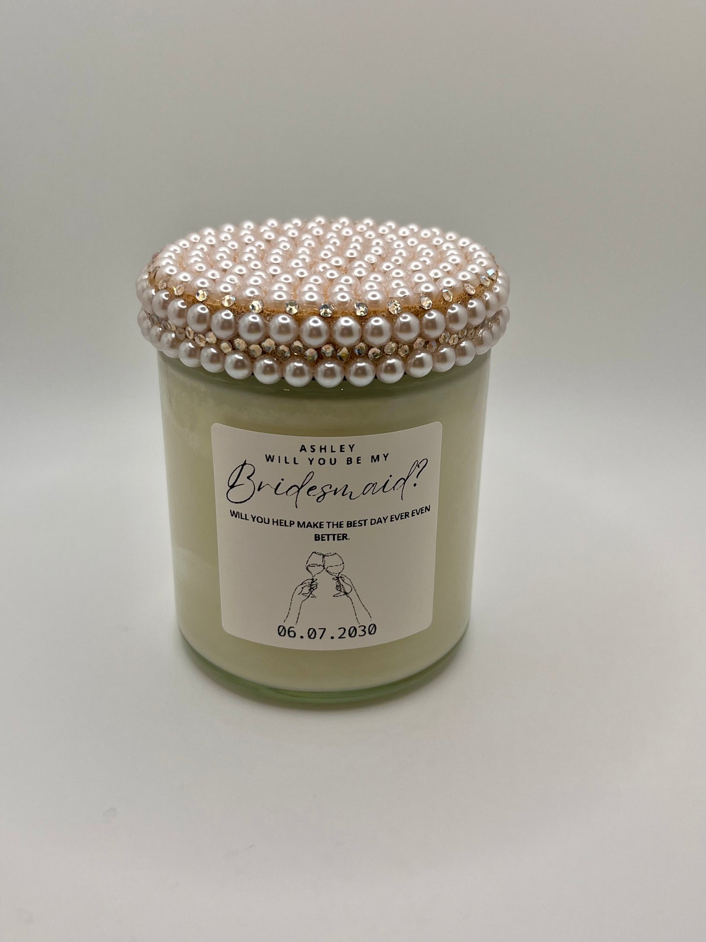Will You Be My Bridesmaid Proposal Candle (Made to Order 4-6 weeks processing time) PLEASE READ PRODUCT DESCRIPTION