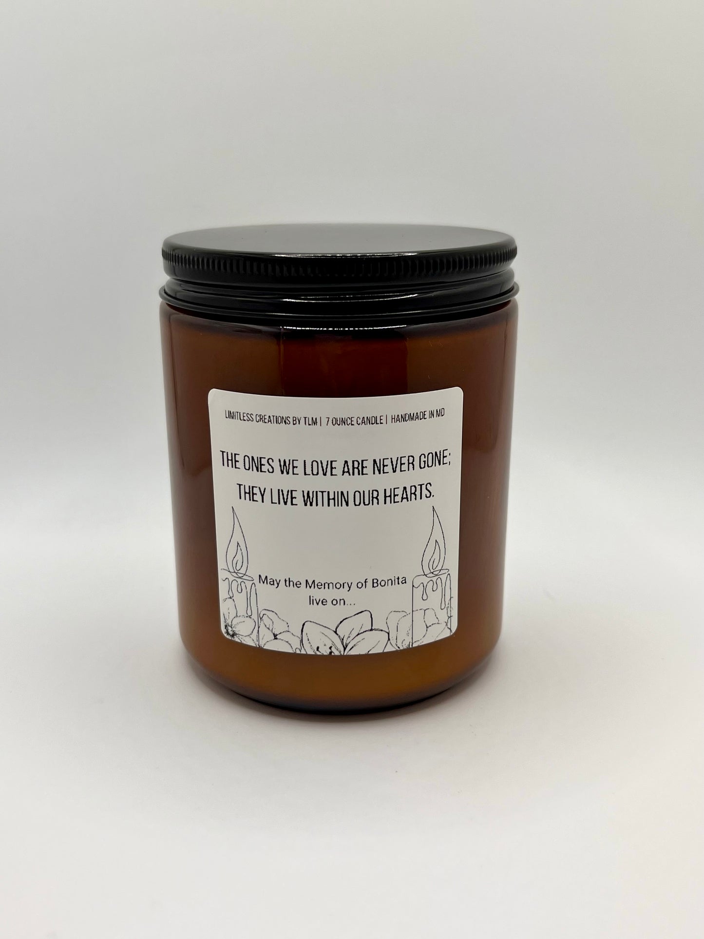 7 Ounce Memorial Candle (Made to Order) PLEASE READ PRODUCT DESCRIPTION