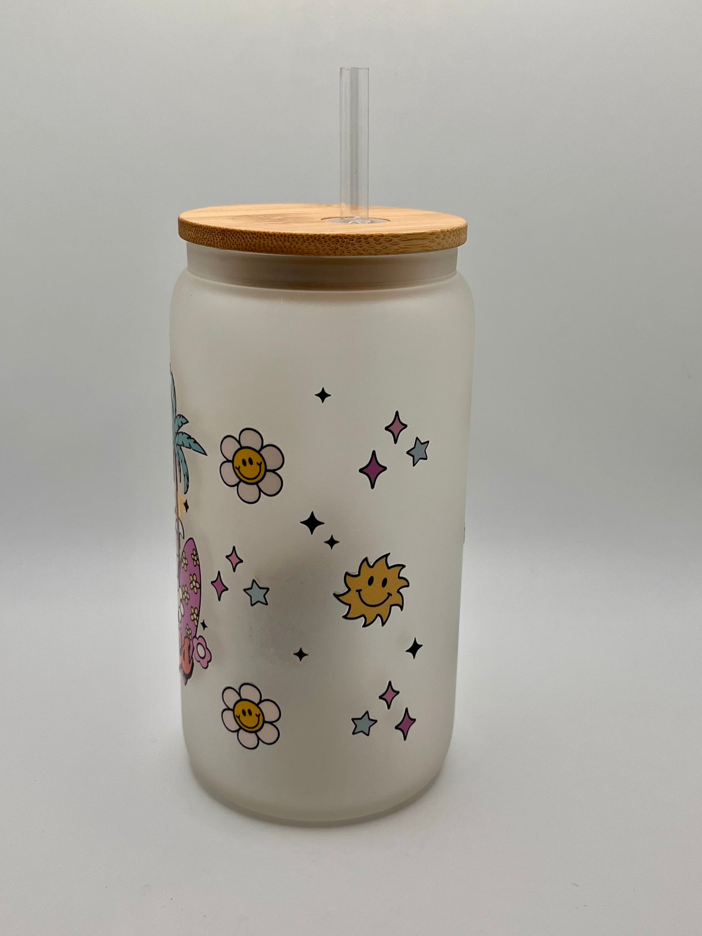 Ready to Ship Custom 16oz Frosted Glass Cup- BOGO 50% SALE