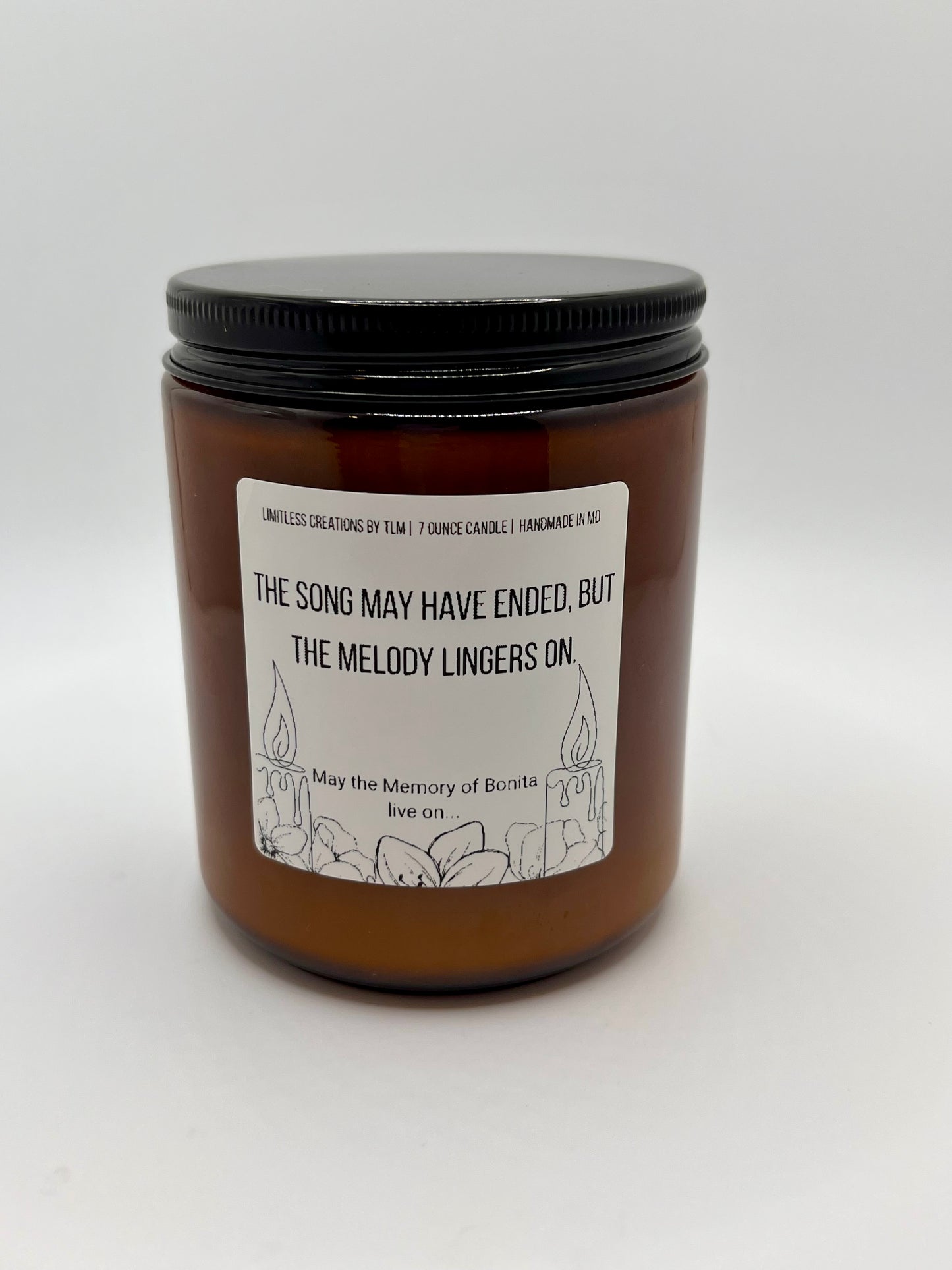 7 Ounce Memorial Candle (Made to Order) PLEASE READ PRODUCT DESCRIPTION