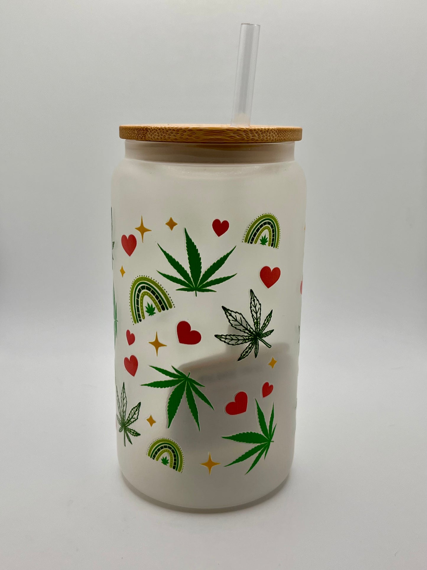 Ready to Ship Custom 16oz Frosted Glass Cup- BOGO 50% SALE