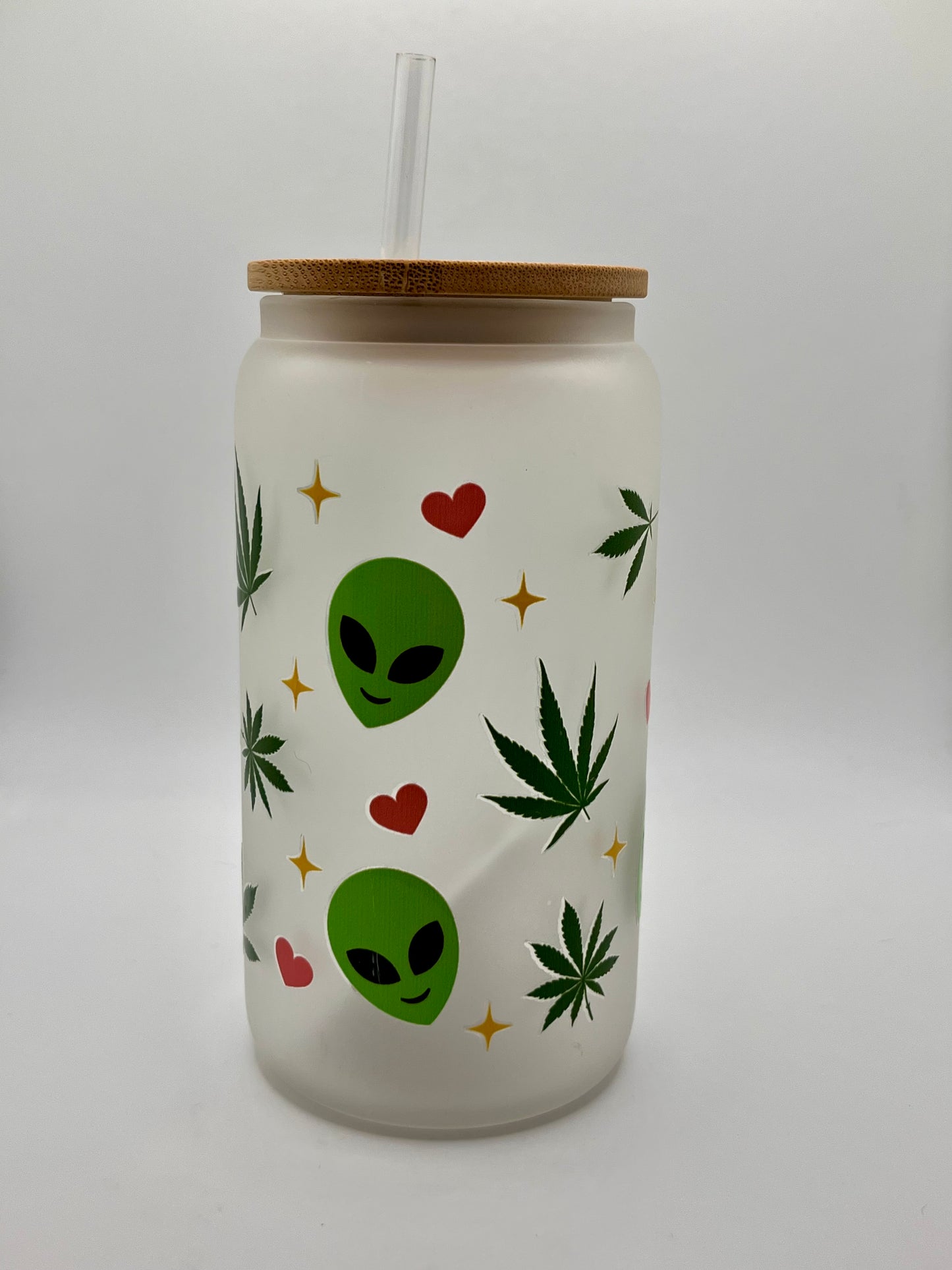 Ready to Ship Custom 16oz Frosted Glass Cup- BOGO 50% SALE