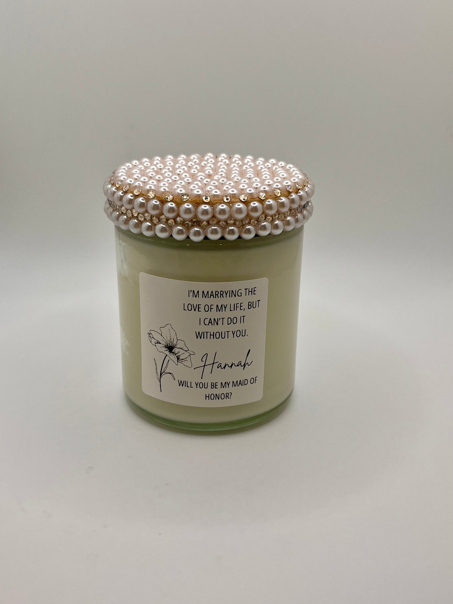 Maid of Honor Proposal Candle (Made to Order 4-6 weeks processing time) PLEASE READ PRODUCT DESCRIPTION