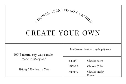 Create Your Own 7oz Candle (Made to Order)