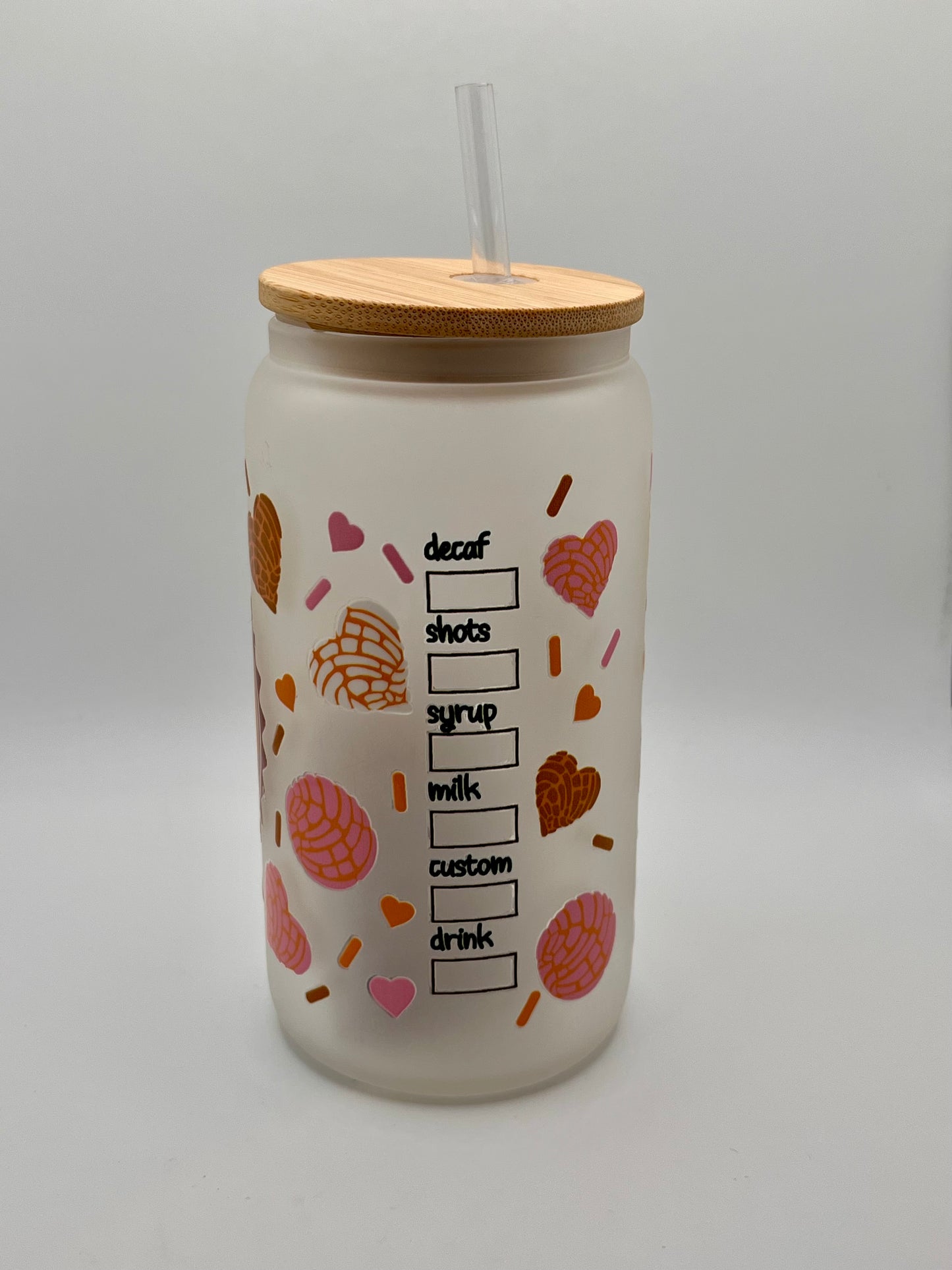 Ready to Ship Custom 16oz Frosted Glass Cup- BOGO 50% SALE