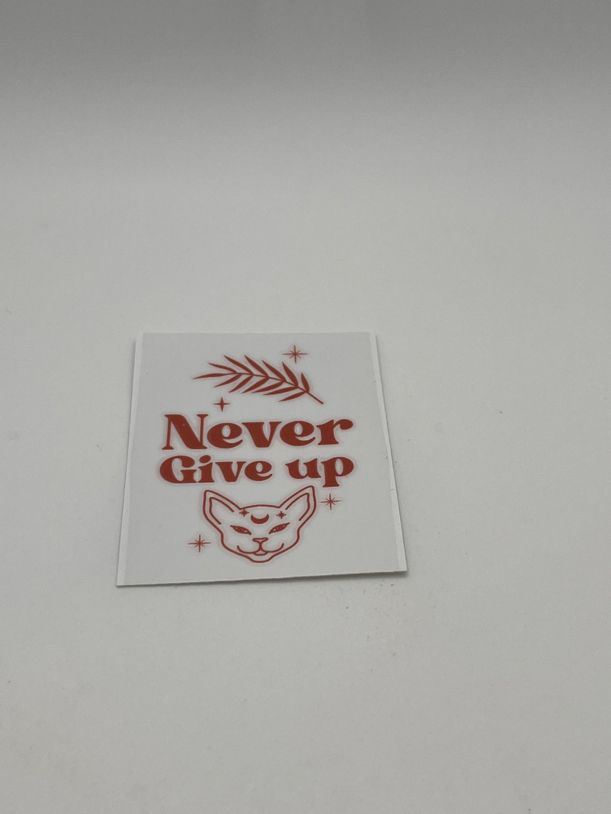 Never Give Up (Orange)- For Keychains