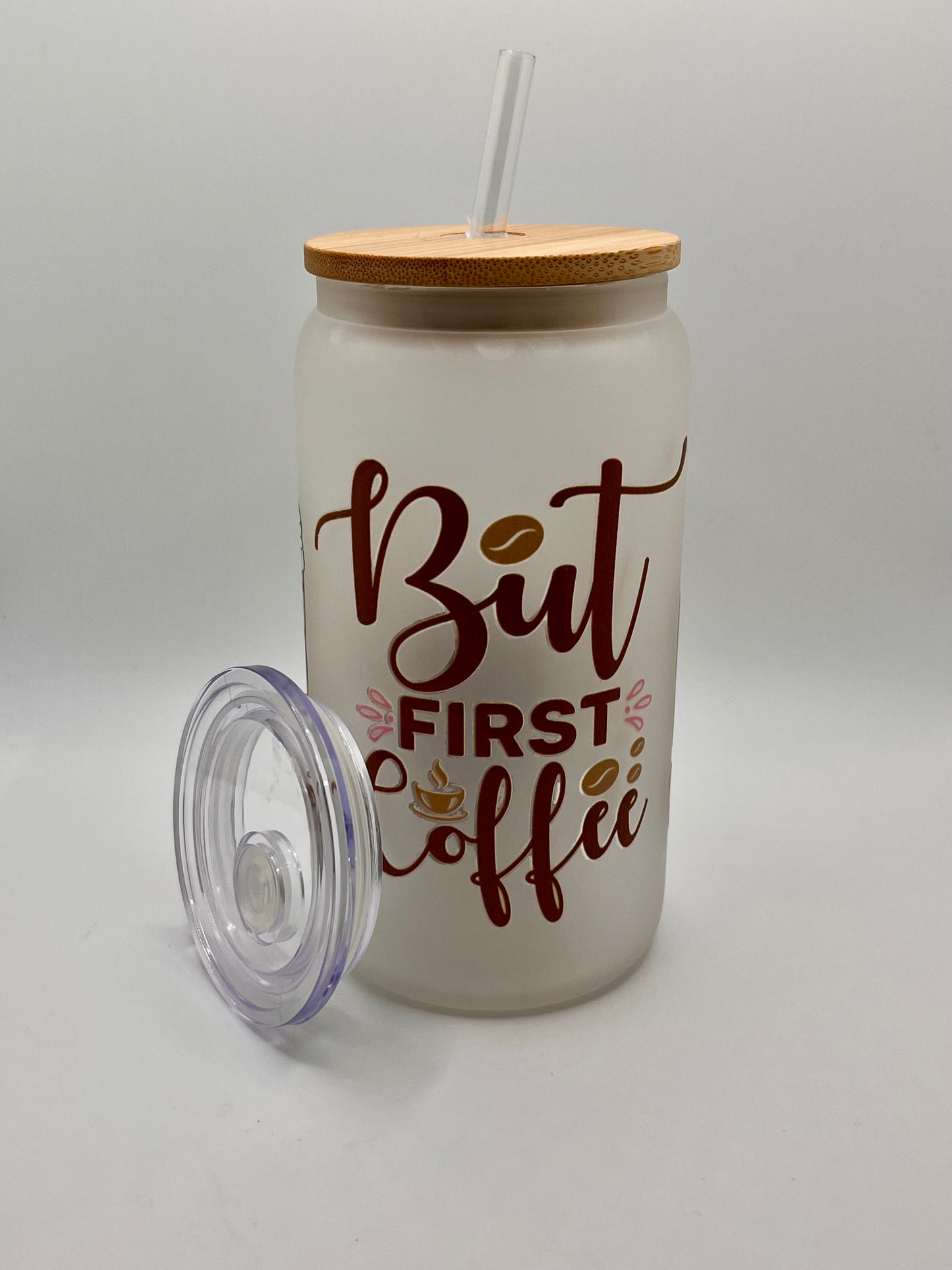 Ready to Ship Custom 16oz Frosted Glass Cup- BOGO 50% SALE