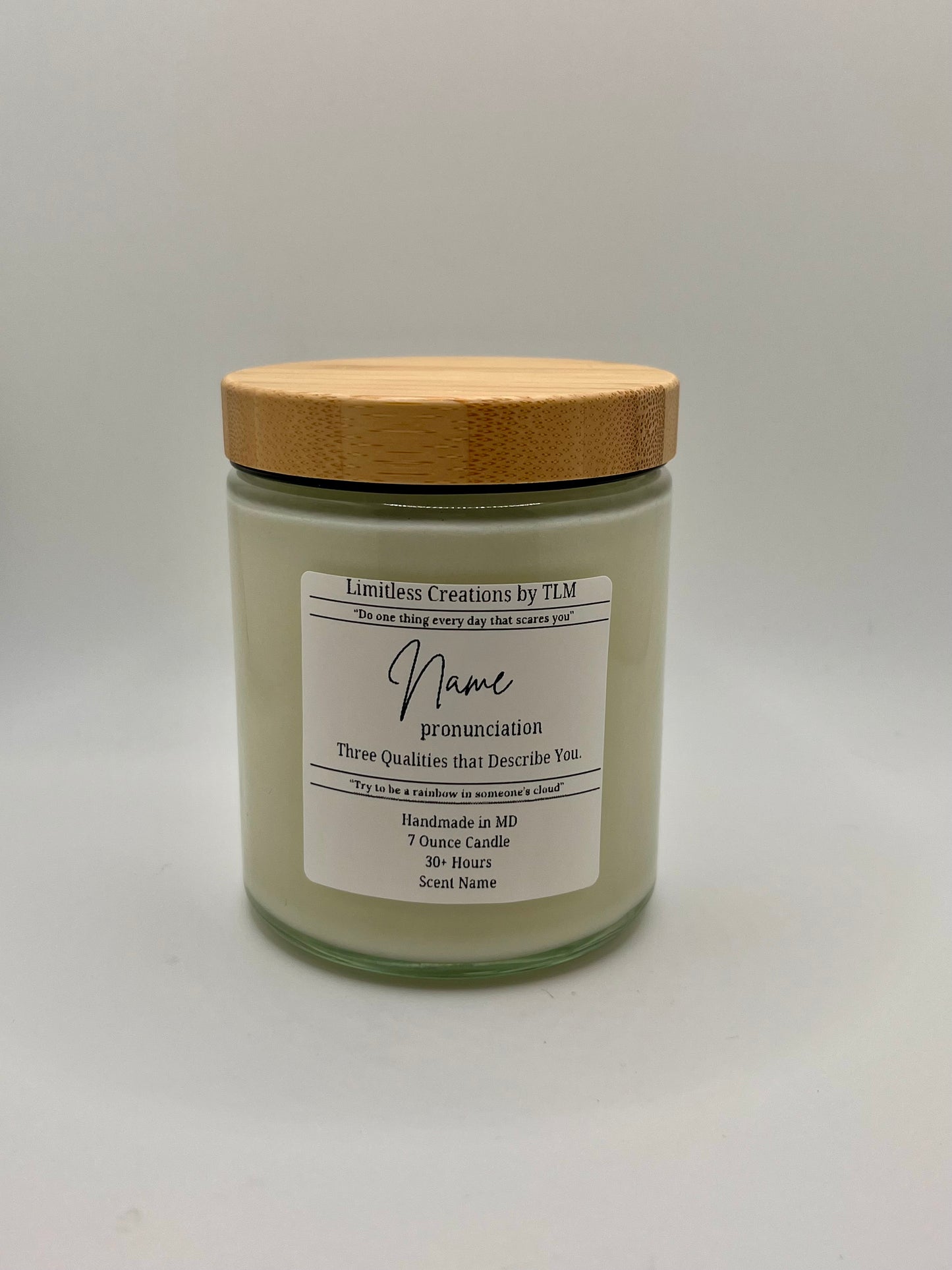 Personalized 7oz Name Candles (Made to Order) PLEASE READ PRODUCT DESCRIPTION