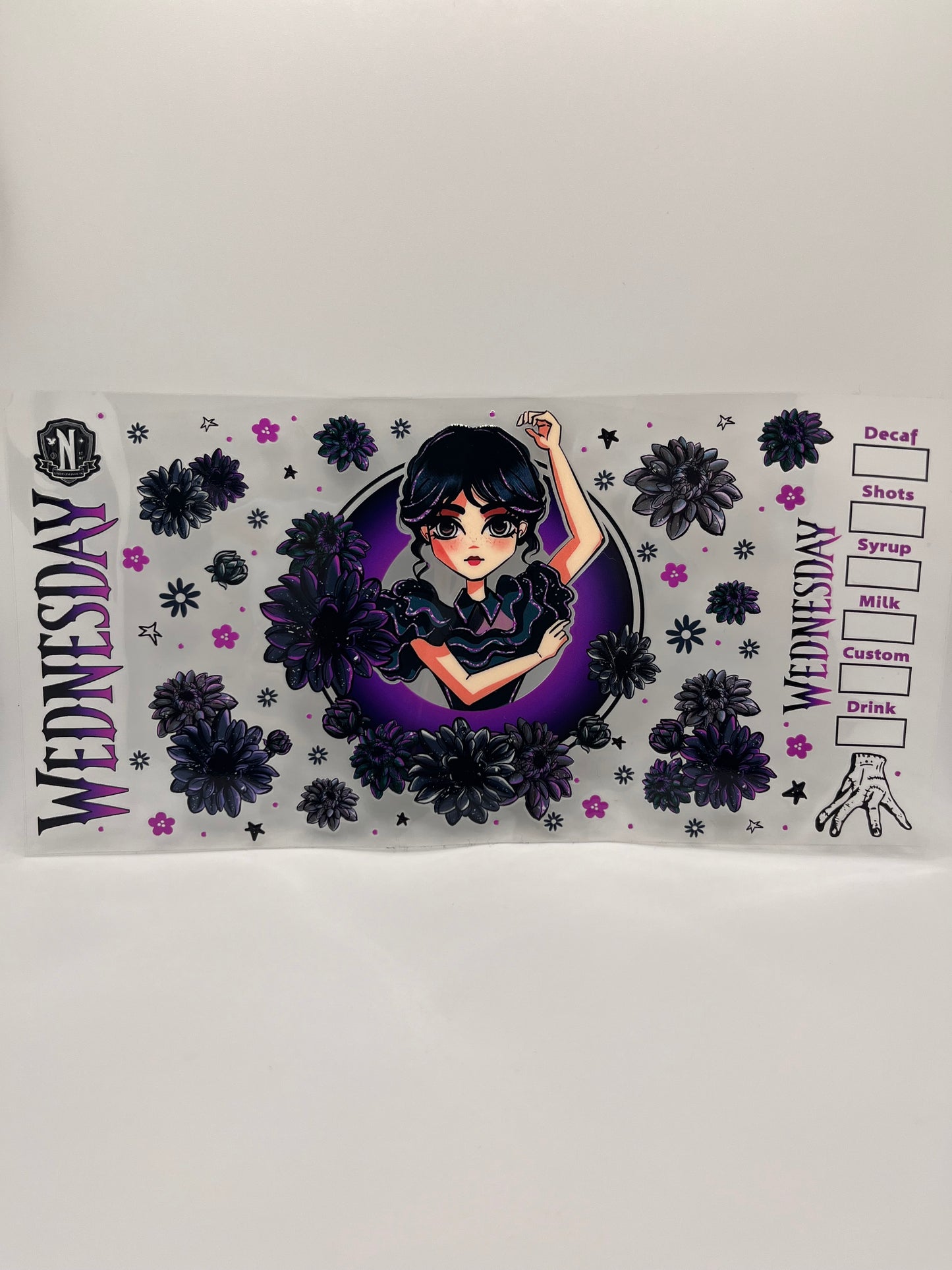 UV DTF WRAPS Catalog 2- Nurse Hello Kitty, Barbie, Commanders, Ravens, Best Dad Ever, Thanksgiving, Halloween, Christmas, True Crime, Cow Girl, Evil Eye, The Eras Tour, Princesses, Care Bears, Horse, Pokémon, Snoopy, Dog and Mickey & Friends and More.