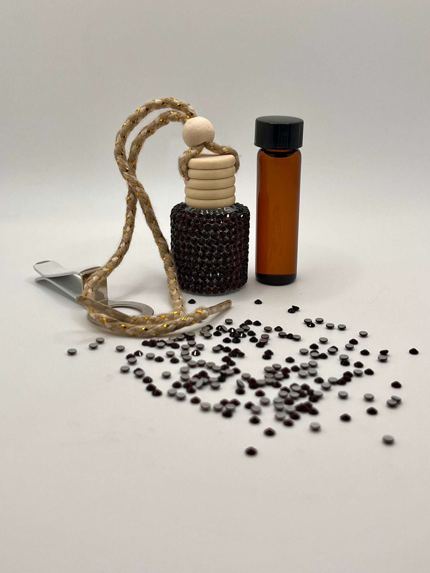 8ml Bedazzled Car Freshener Diffuser with 1 refill-Vent Clip (Made to Order: 4-6 Weeks Processing Time) PLEASE READ DESCRIPTION)