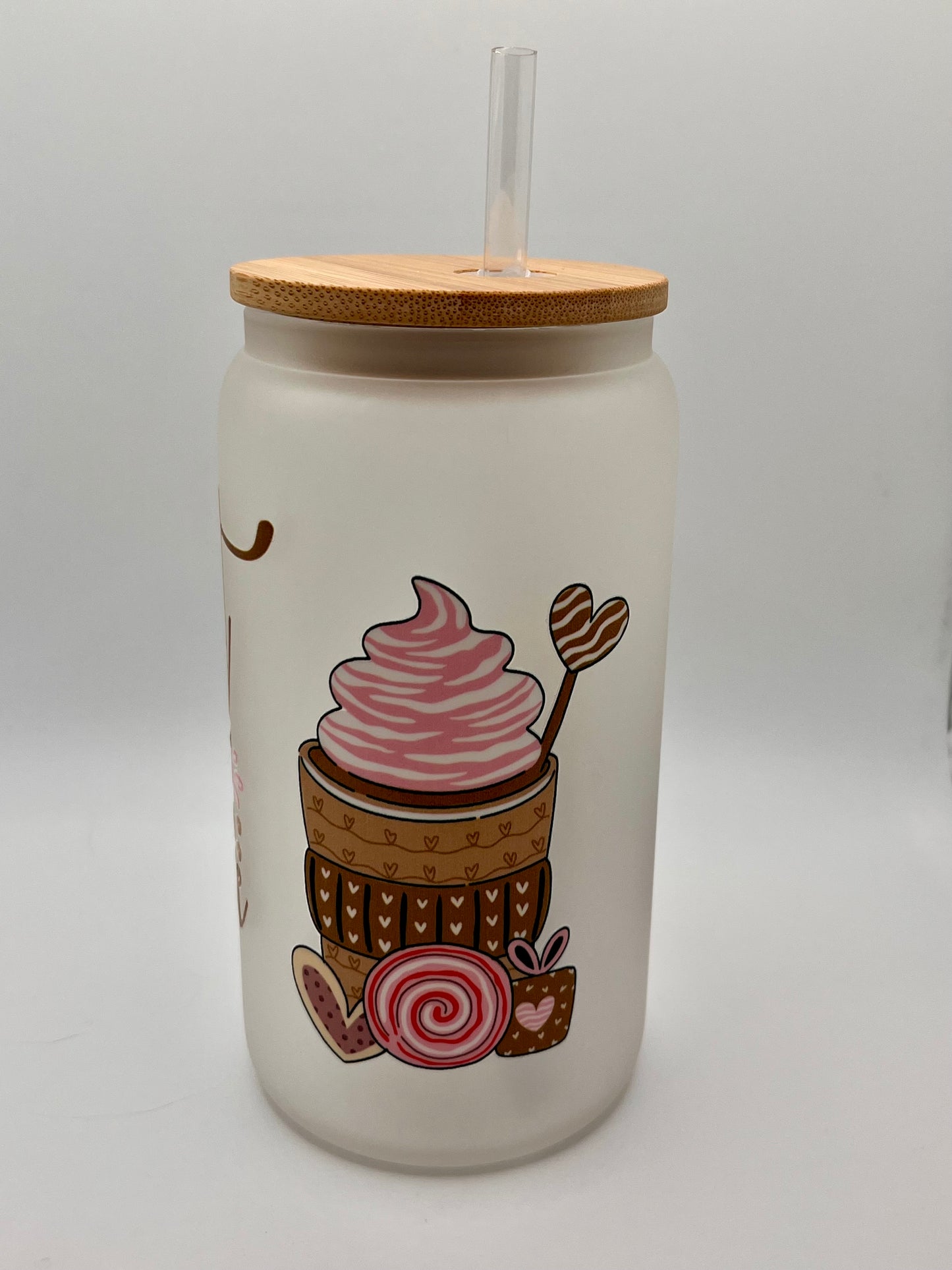 Ready to Ship Custom 16oz Frosted Glass Cup- BOGO 50% SALE