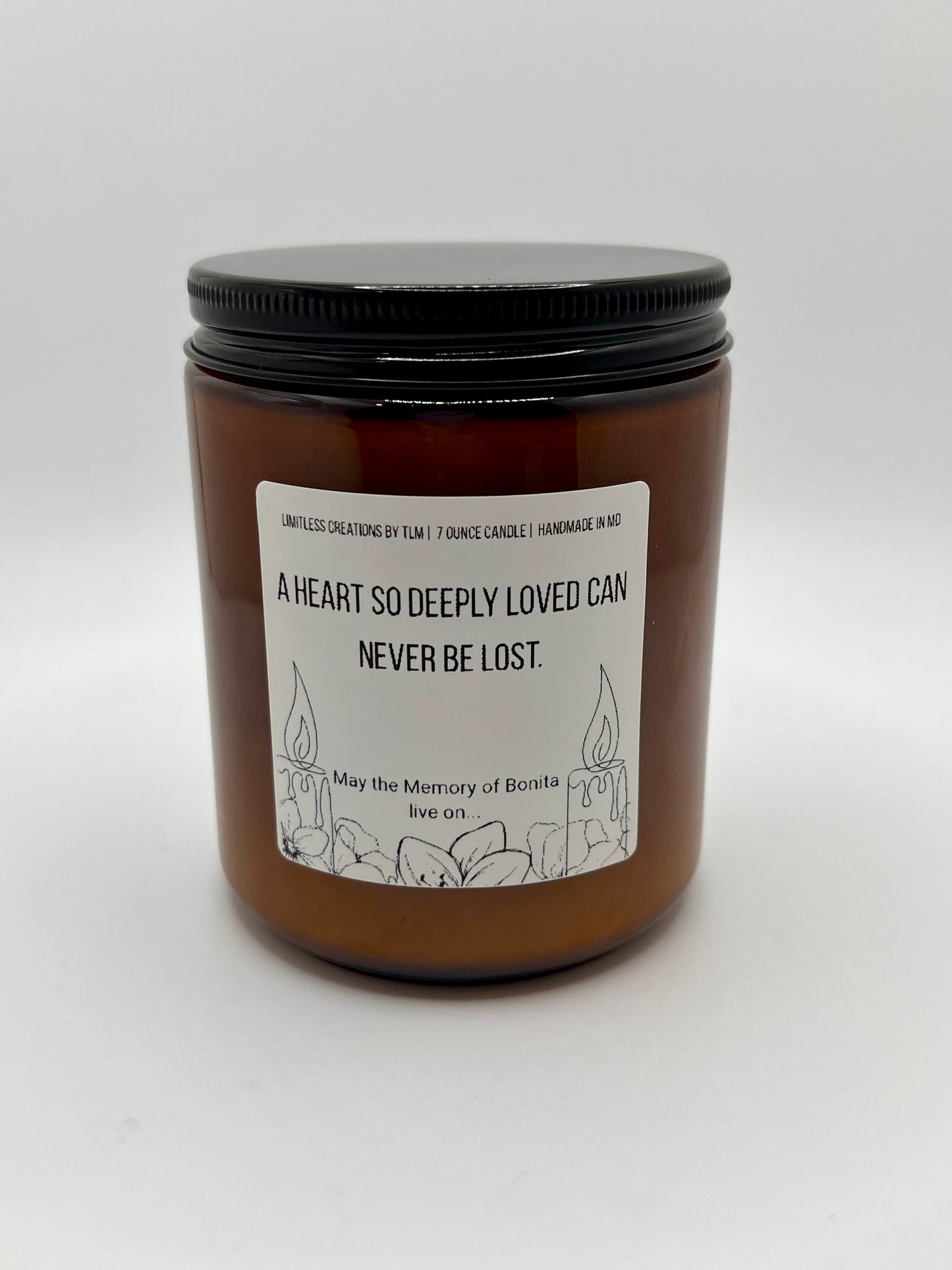 7 Ounce Memorial Candle (Made to Order) PLEASE READ PRODUCT DESCRIPTION