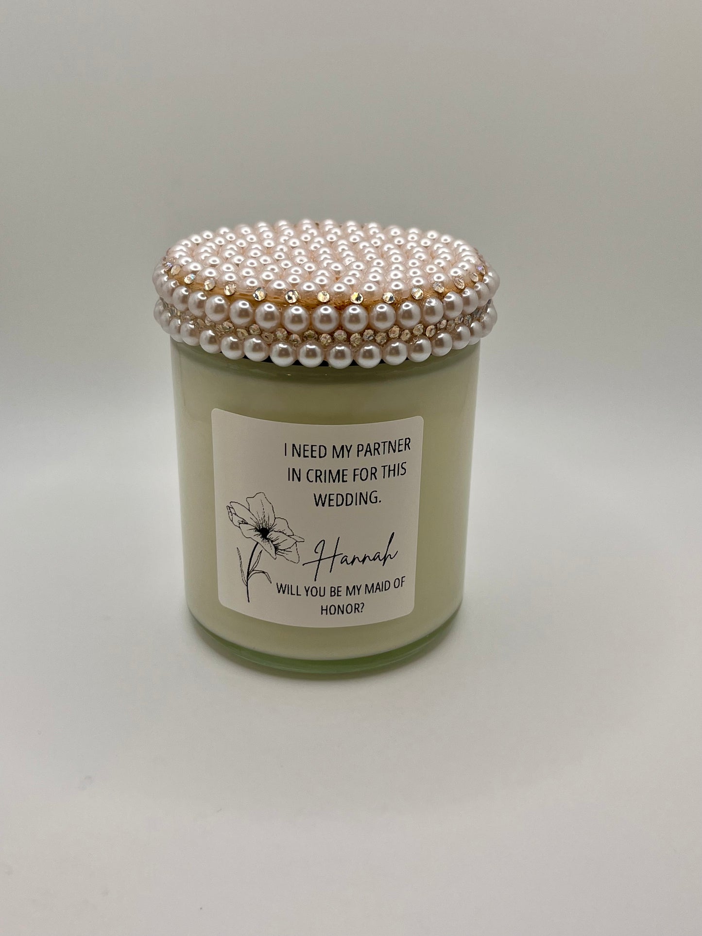 Maid of Honor Proposal Candle (Made to Order 4-6 weeks processing time) PLEASE READ PRODUCT DESCRIPTION