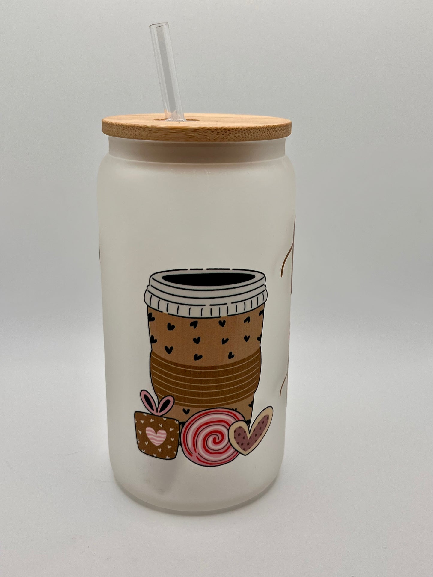 Ready to Ship Custom 16oz Frosted Glass Cup- BOGO 50% SALE