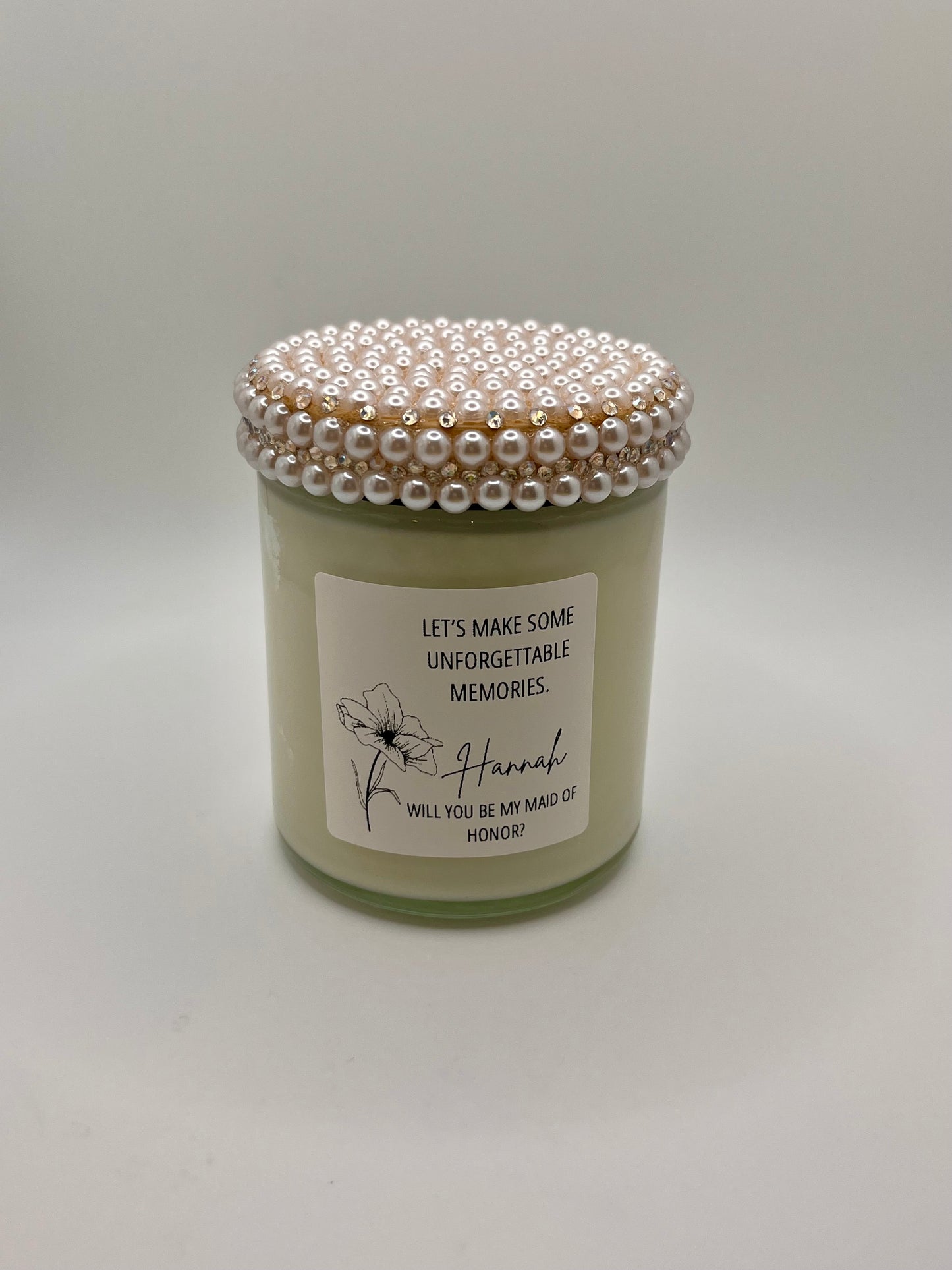 Maid of Honor Proposal Candle (Made to Order 4-6 weeks processing time) PLEASE READ PRODUCT DESCRIPTION
