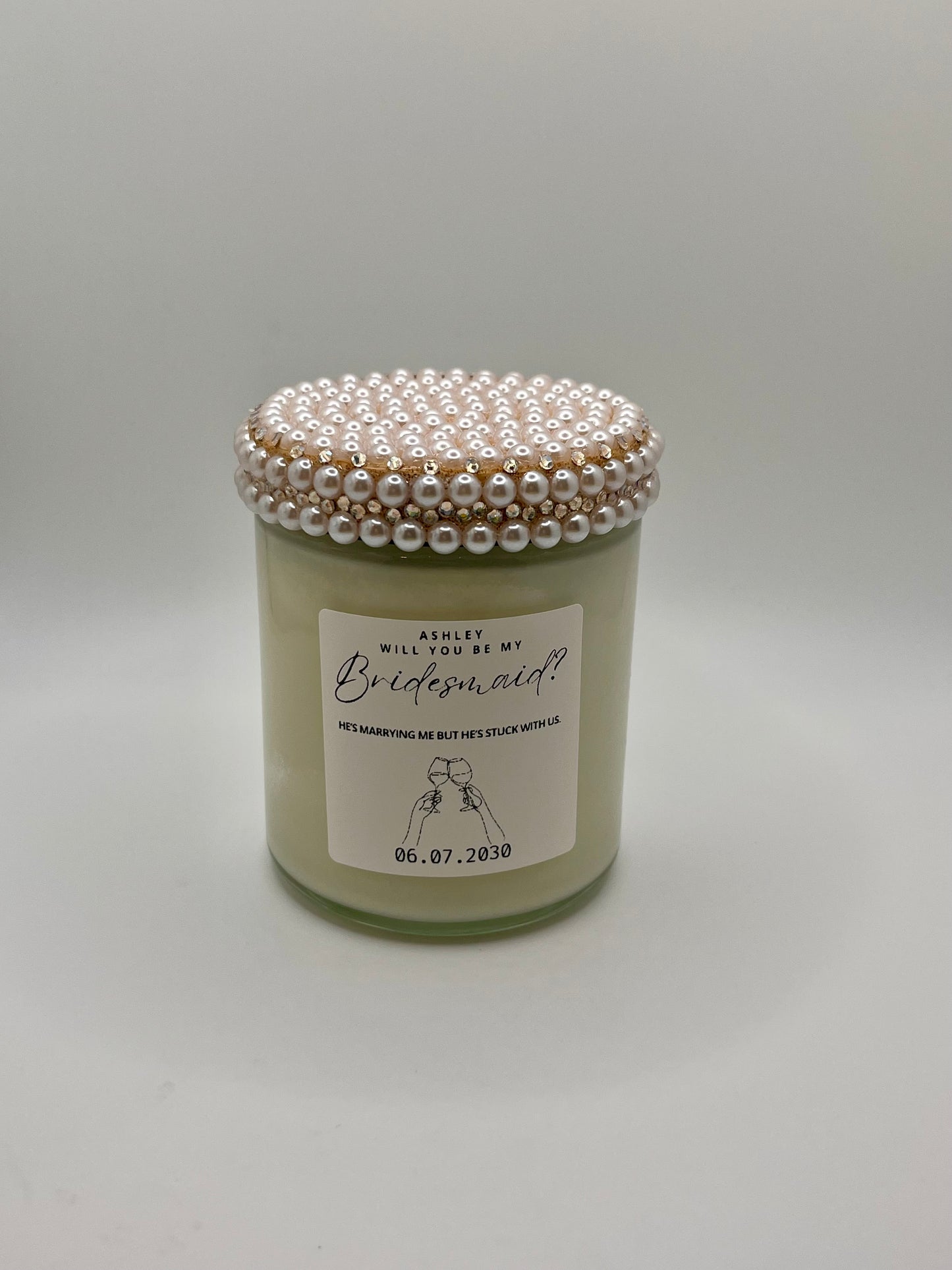 Will You Be My Bridesmaid Proposal Candle (Made to Order 4-6 weeks processing time) PLEASE READ PRODUCT DESCRIPTION