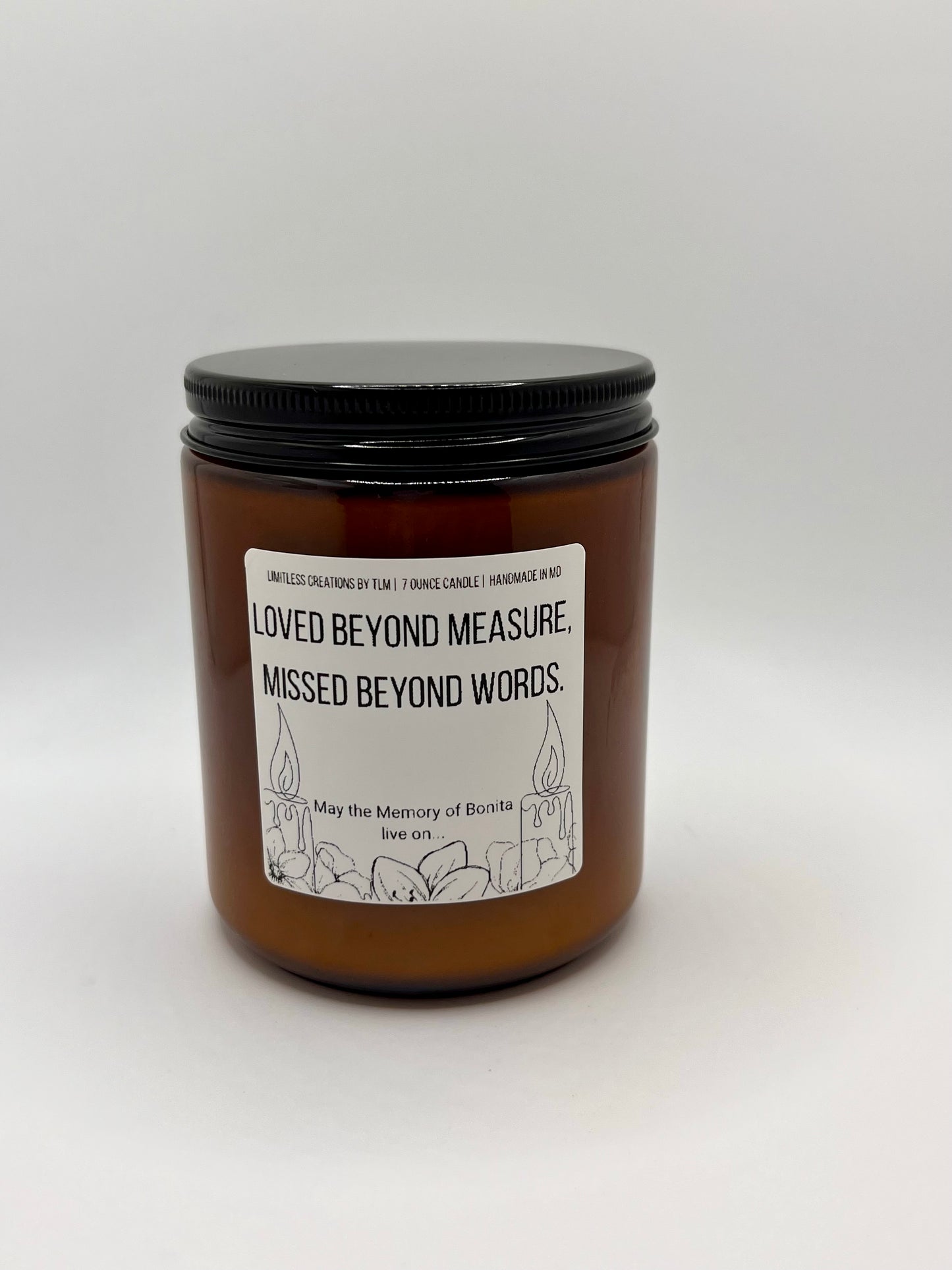 7 Ounce Memorial Candle (Made to Order) PLEASE READ PRODUCT DESCRIPTION