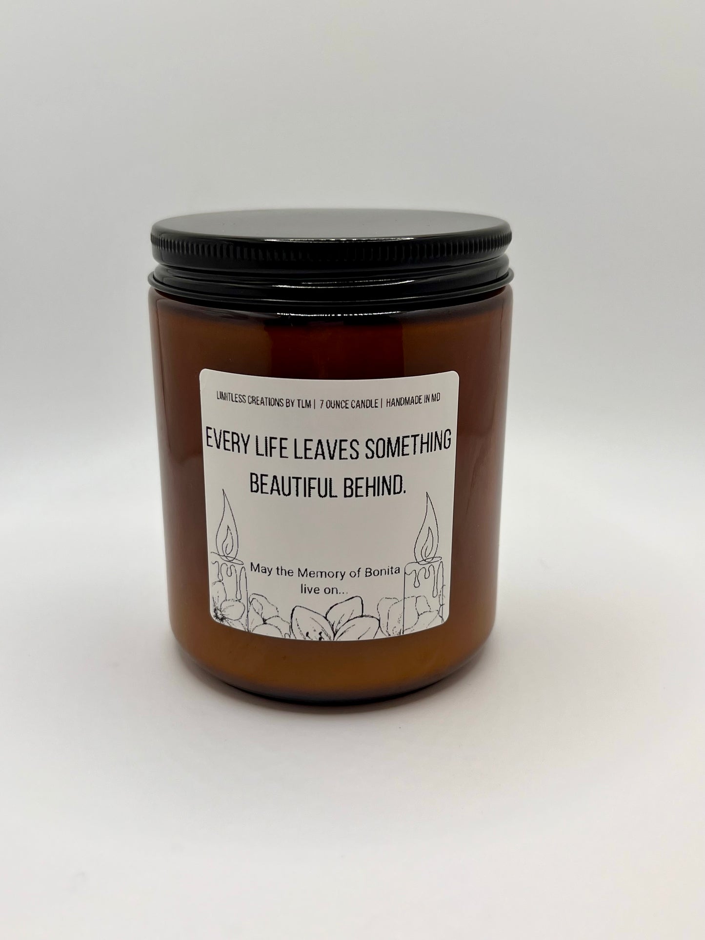 7 Ounce Memorial Candle (Made to Order) PLEASE READ PRODUCT DESCRIPTION