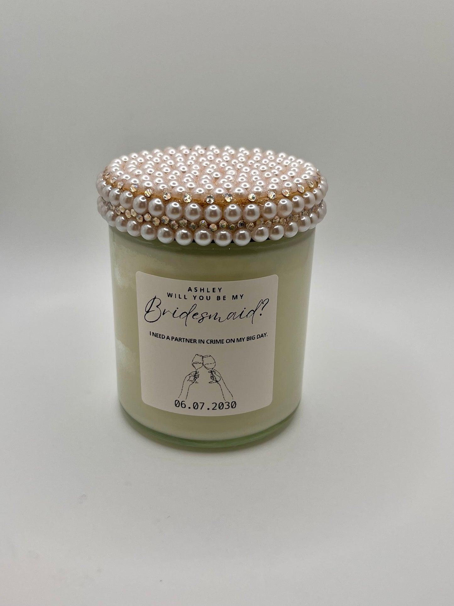 Will You Be My Bridesmaid Proposal Candle (Made to Order 4-6 weeks processing time) PLEASE READ PRODUCT DESCRIPTION