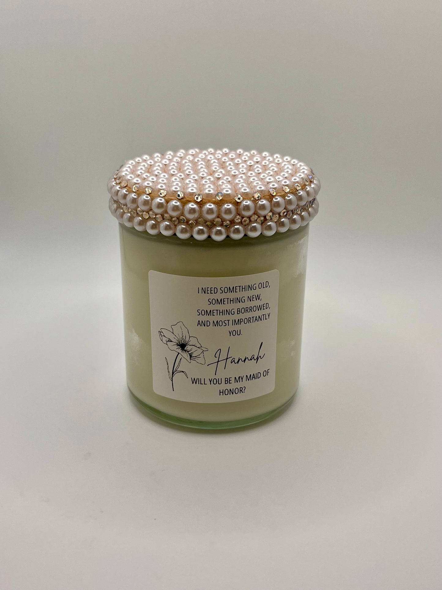 Maid of Honor Proposal Candle (Made to Order 4-6 weeks processing time) PLEASE READ PRODUCT DESCRIPTION