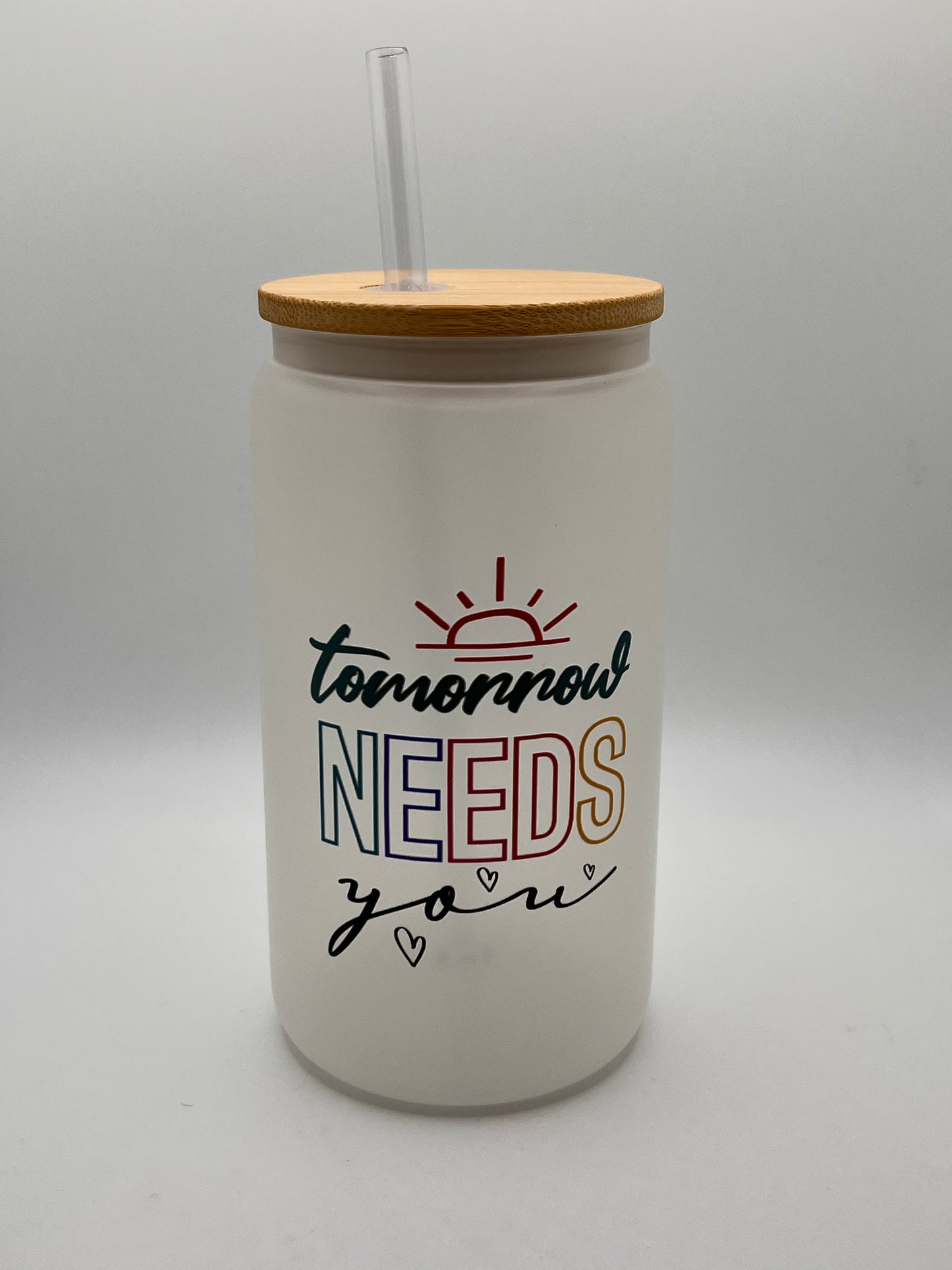 Ready to Ship Custom 16oz Frosted Glass Cup- BOGO 50% SALE