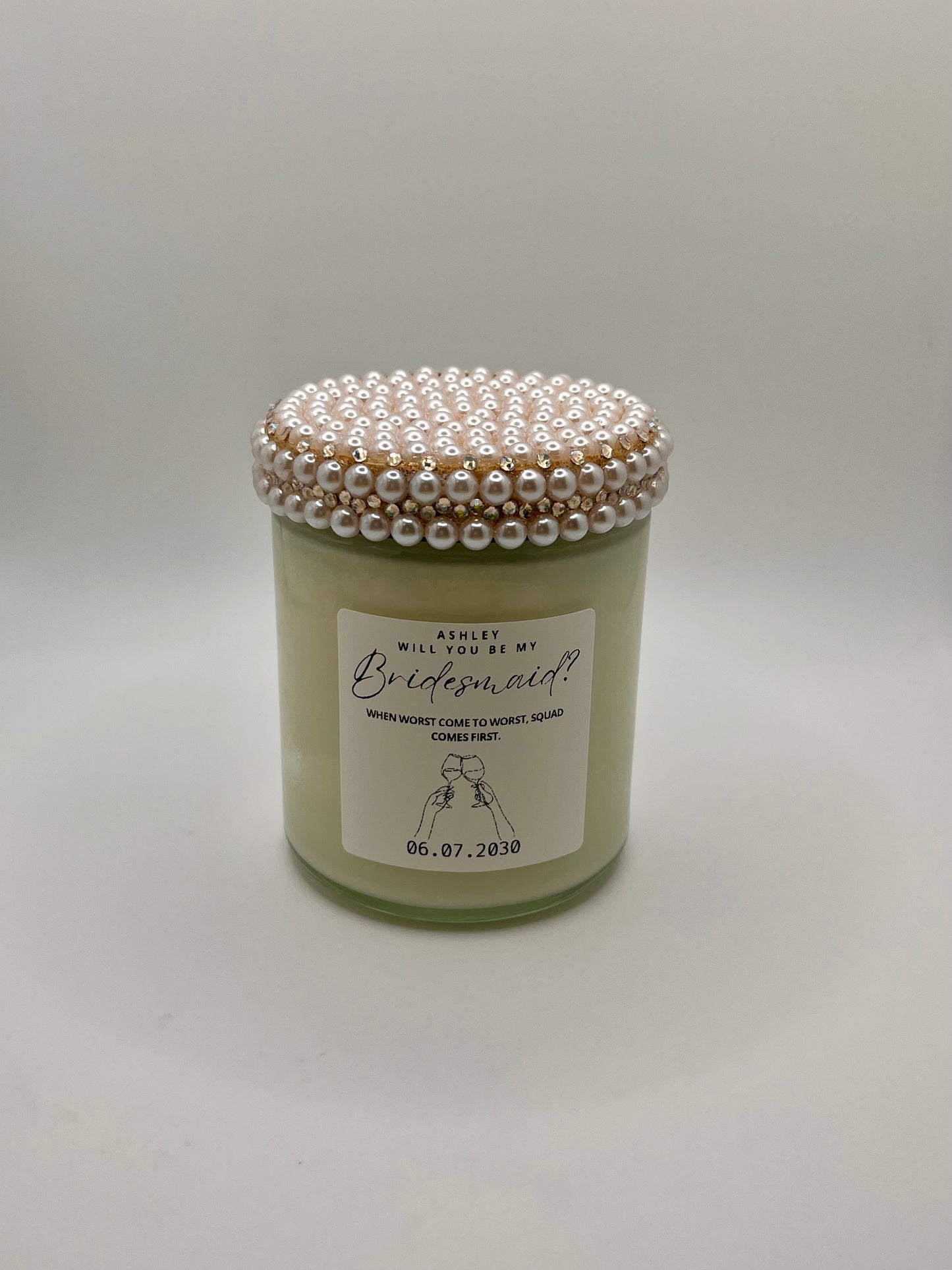 Will You Be My Bridesmaid Proposal Candle (Made to Order 4-6 weeks processing time) PLEASE READ PRODUCT DESCRIPTION