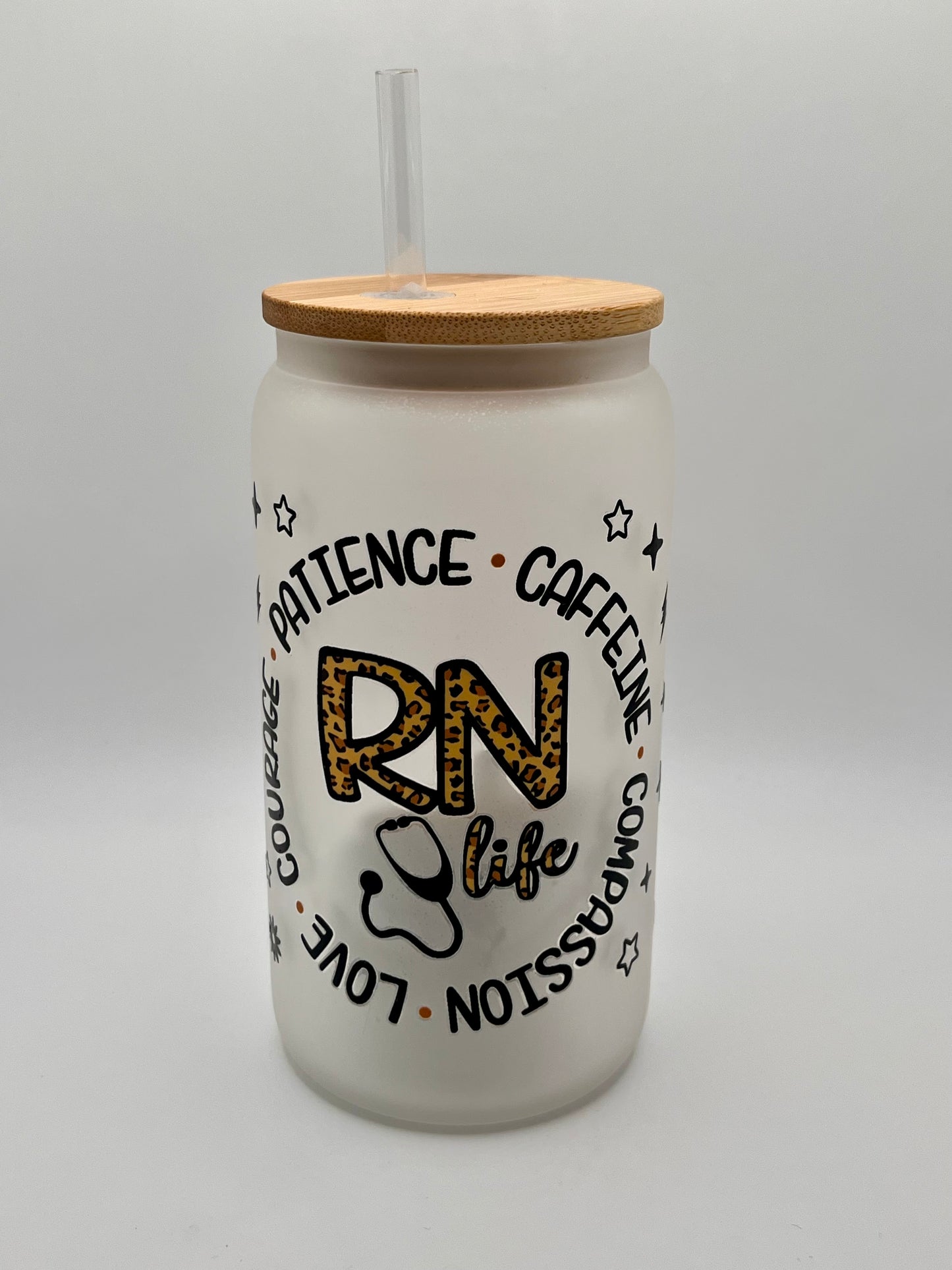 Ready to Ship Custom 16oz Frosted Glass Cup- BOGO 50% SALE