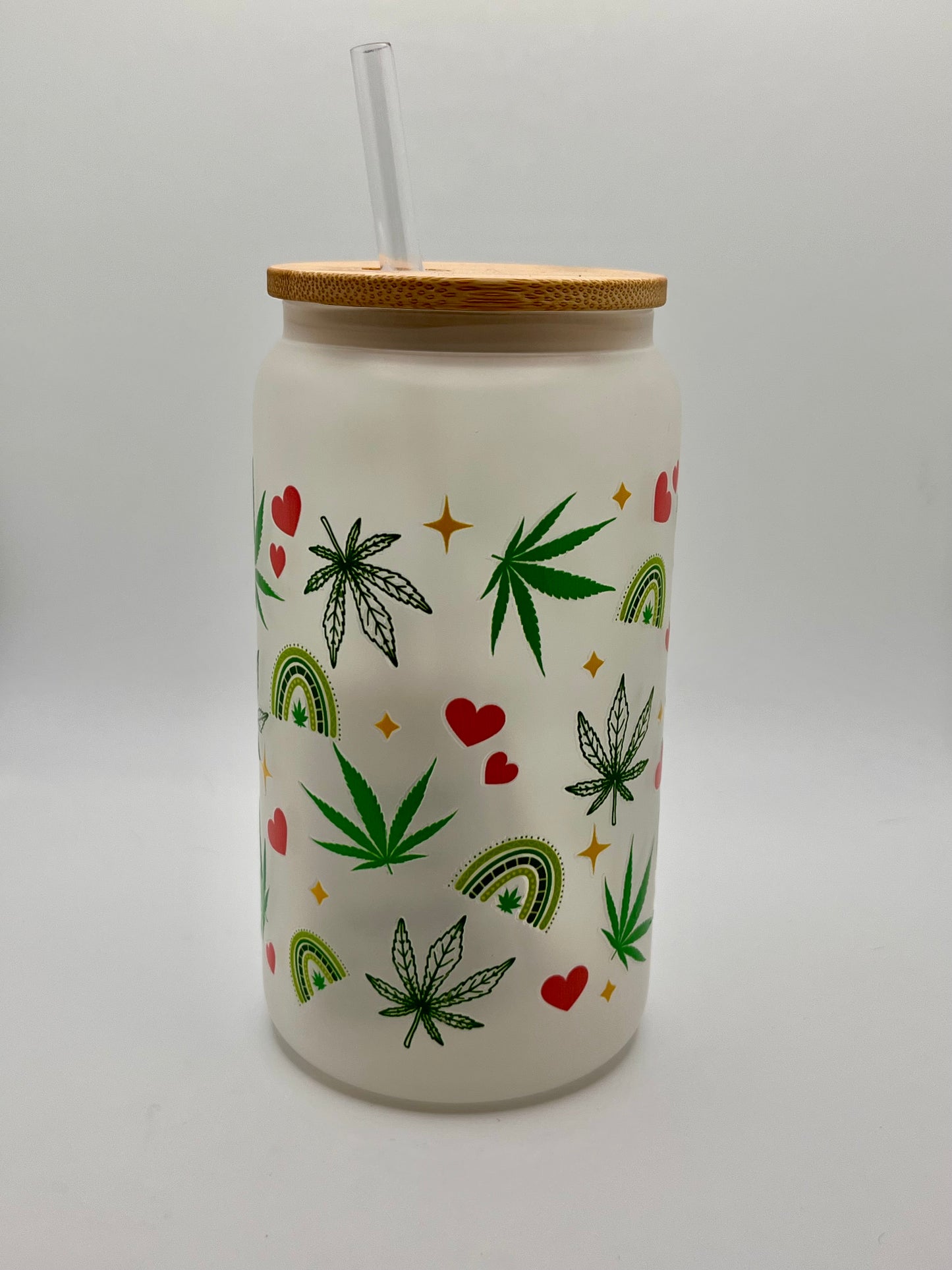 Ready to Ship Custom 16oz Frosted Glass Cup- BOGO 50% SALE