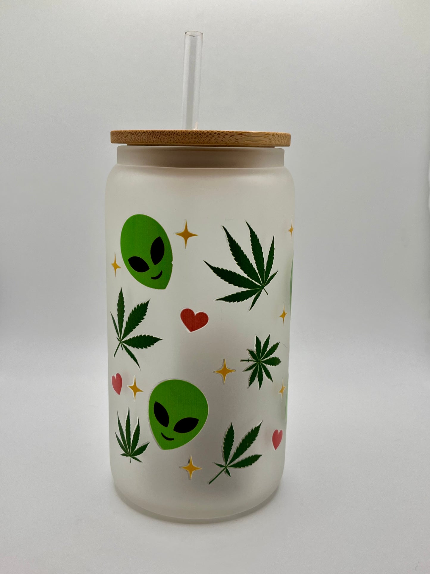 Ready to Ship Custom 16oz Frosted Glass Cup- BOGO 50% SALE