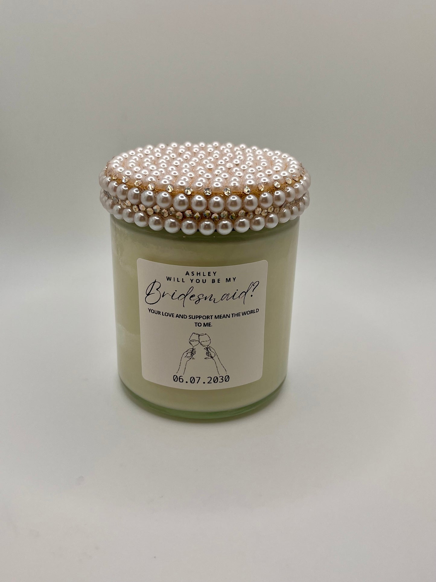 Will You Be My Bridesmaid Proposal Candle (Made to Order 4-6 weeks processing time) PLEASE READ PRODUCT DESCRIPTION