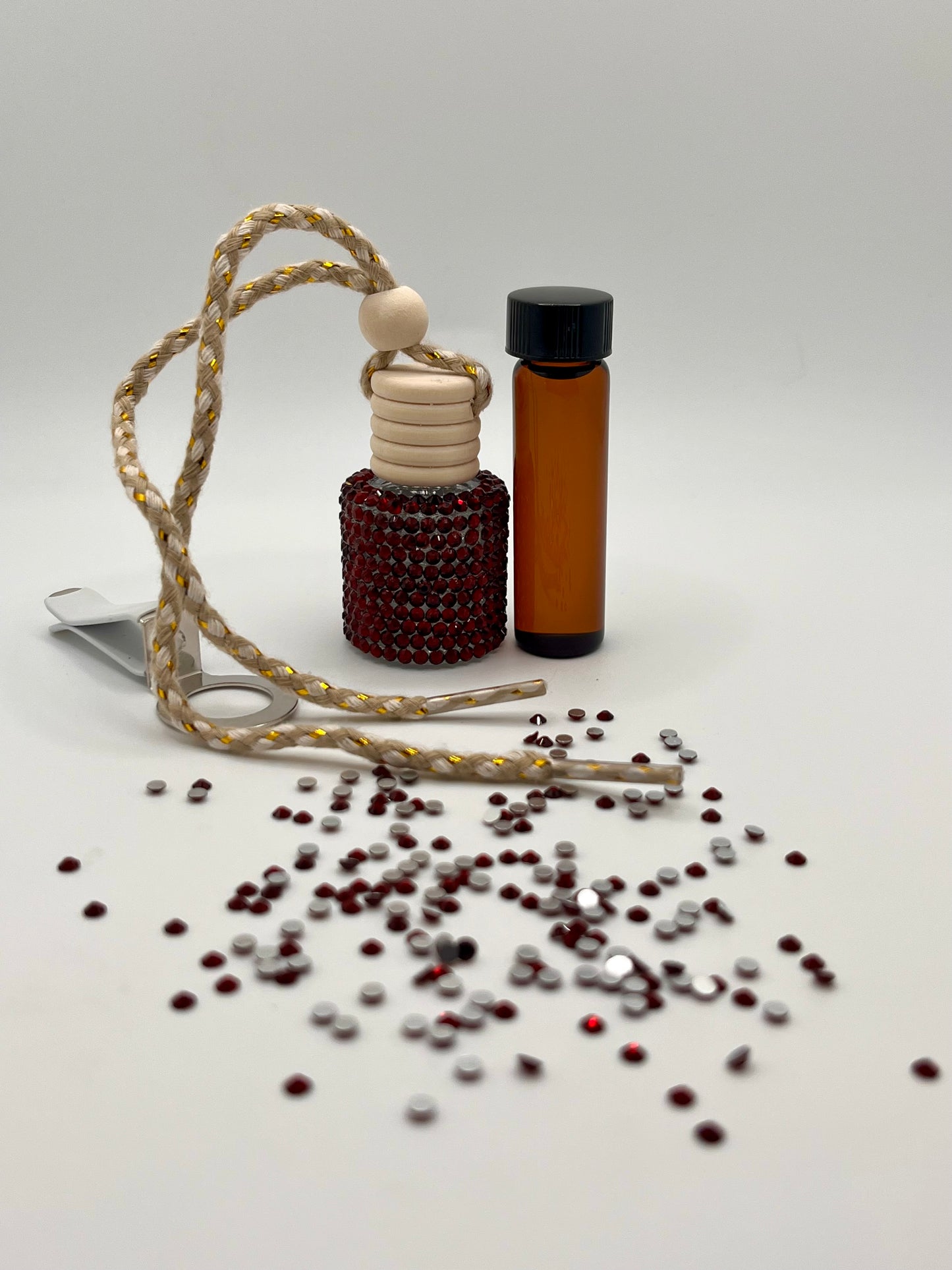 8ml Bedazzled Car Freshener Diffuser with 1 refill-Vent Clip (Made to Order: 4-6 Weeks Processing Time) PLEASE READ DESCRIPTION)