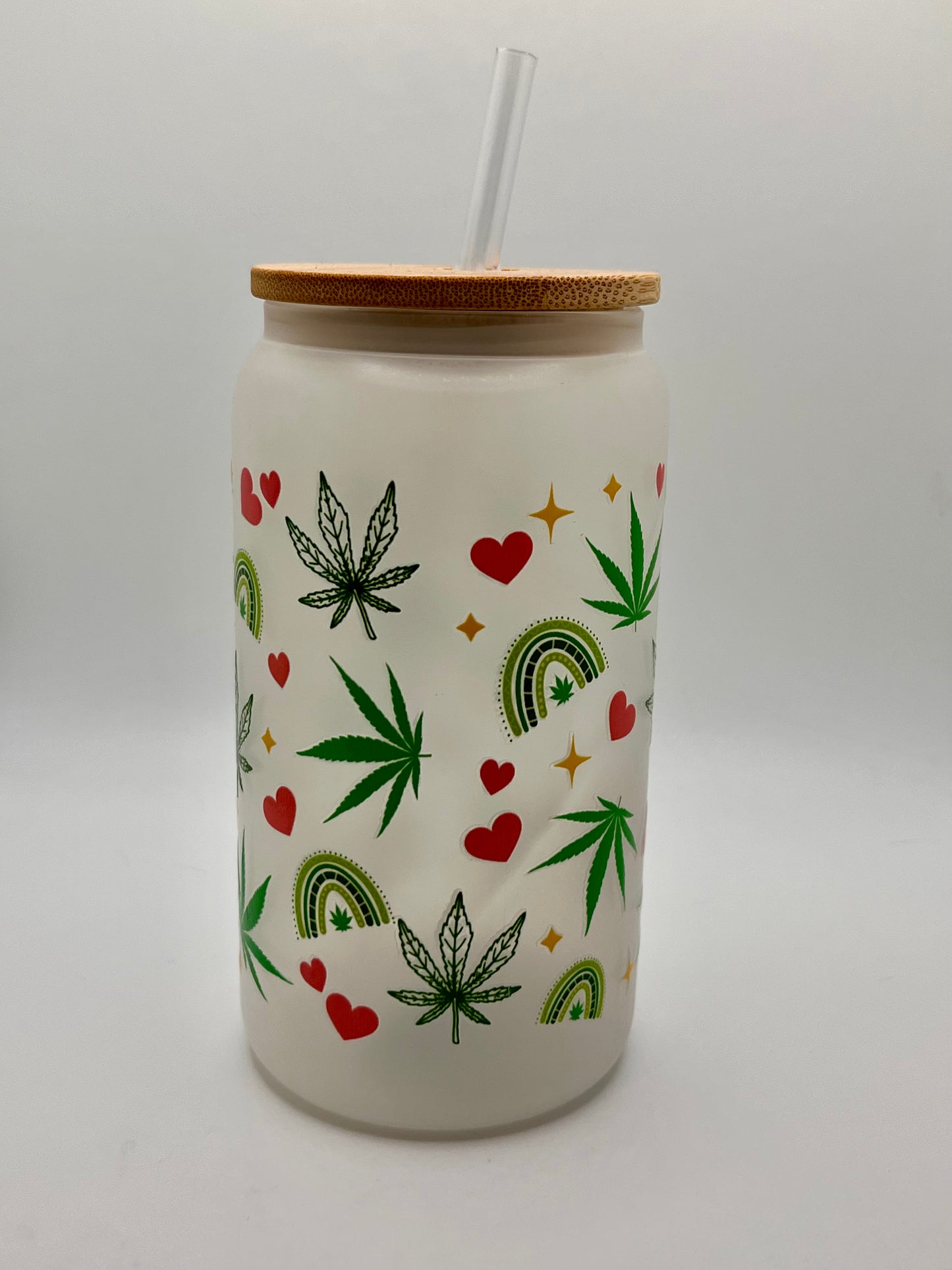 Ready to Ship Custom 16oz Frosted Glass Cup- BOGO 50% SALE