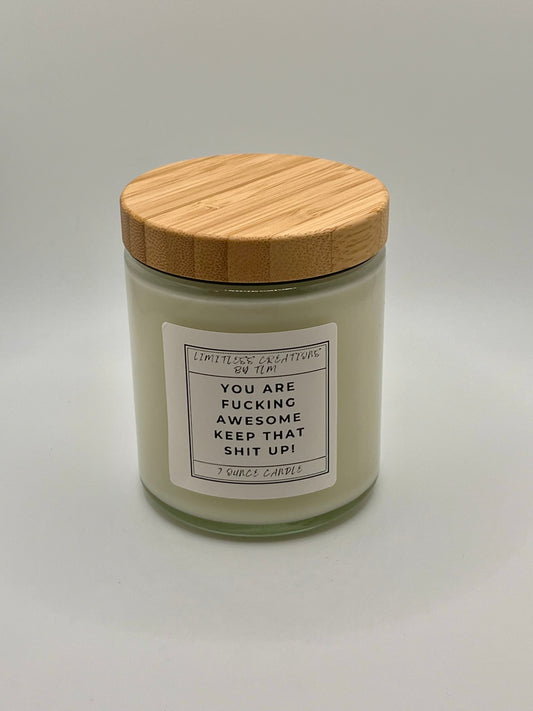 7oz Candles with Sayings (Made to Order)