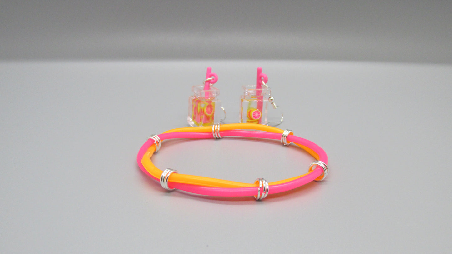 Kids Earring & Bracelet Set- Drink Resin Pendants Catalog 1