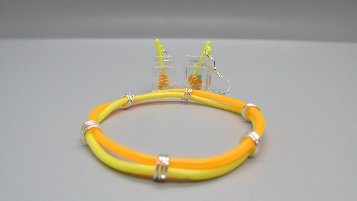 Kids Earring & Bracelet Set- Drink Resin Pendants Catalog 1