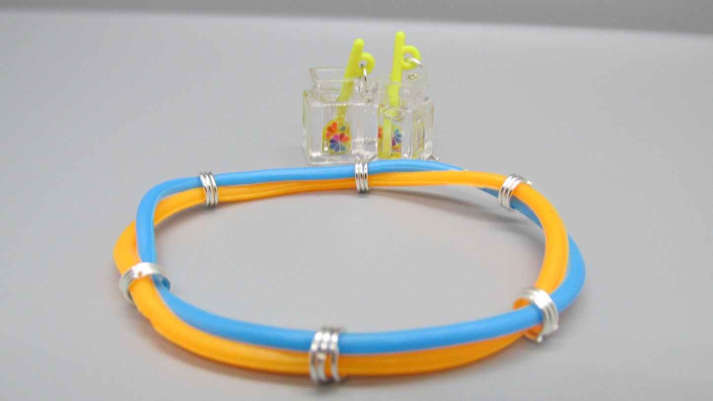 Kids Earring & Bracelet Set- Drink Resin Pendants Catalog 2