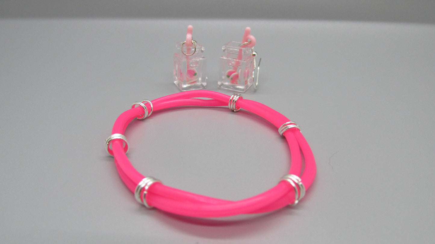 Kids Earring & Bracelet Set- Drink Resin Pendants Catalog 2